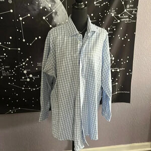 Blue Plaid Promo Uomo Dress Shirt